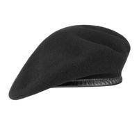 Kangol Beret Monty Baskenmütze Damenbaske Wollbaske Herrenbaske Baske Damen/Herren - mit Einfass Frühling-Sommer Herbst-Winter Winter - M (56-57 cm) schwarz