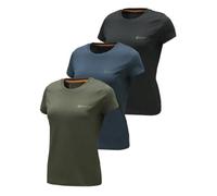Beretta Damen T-Shirt 3er-Pack Moss, Blue, Black (Größe: M) M grün