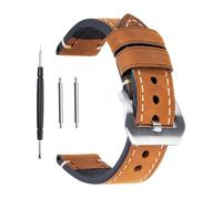 Berfine 20mm 22mm 24mm Rindleder Uhrenarmband Retro Vintage Uhrenband Schwarz Braun