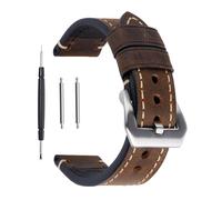 Berfine 20mm 22mm 24mm Rindleder Uhrenarmband Retro Vintage Uhrenband Schwarz Braun