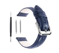 Berfine Ersatz-Uhrenarmband aus Kalbsleder, extra weiches Leder Uhrenarmband für Herren und Frauen, Schwarz Braun, 14mm 16mm 18mm 20mm 22mm