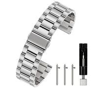 Berfine Unisex Edelstahl Schnellspanner Uhrenarmband 16mm 18mm 20mm 22mm 24mm M04