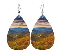 Berg-Ohrringe für Damen, tropfenförmig, Leder, doppelseitig, baumelnd, leicht, Damen-Ohrschmuck, Schmuck, modisch, Geburtstagsgeschenk