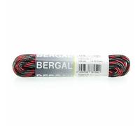1 Paar Bergal Schnürsenkel schwarz / rot / grau - rund - Kordel - dick - Ø 3,5 mm (150 cm)