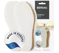 BERGAL BAMBOO Kinder 2 Paar luftige Frotteesohlen für hohe Feuchtigkeitsaufnahme, frische Füße, verbessert das Fußklima im Schuh, ideal bei Fußschweiß, zum leichten Größenausgleich geeignet, Gr. 34