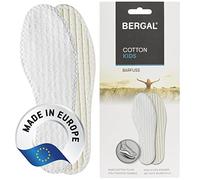 BERGAL COTTON Kids, weiche Baumwoll-Barfuß-Sohle für hohe Feuchtigkeitsaufnahme, für frische, trockene Füße den ganzen Tag, waschbar, zum leichten Größenausgleich geeignet, Gr. 34