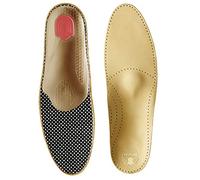 BERGAL Exclusiv Fußbett - Komfort mit echtem Leder und Aktivkohle-Filter (Gr. 36-50) + Rema Einlagenbeutel (48 Herren, Hellbraun)