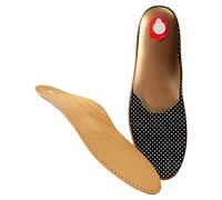 BERGAL EXCLUSIV Premium Leder-Fußbett mit Aktivkohle orthopädische Schuheinlagen, pflanzlich gegerbtes Leder mit Pelotte, Mittelfußstütze und Fersenkissen, gegen Schweißfüße, Gr. 42 Damen