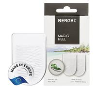 Bergal Magic Heel Silikon-Fersenkissen, 1 Paar, Entlastung von Sehnen & Gelenken, Gel-Kissen ideal bei Fersensporn, für Sneaker und flache Schuhe, selbstklebend & wiederverwendbar, one-size
