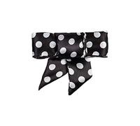 BERGAL Textil Senkel Schuhbänder mit Print (Schwarz mit Weißen Tupfen)