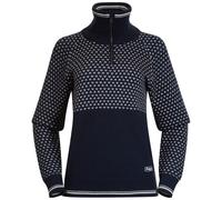 Bergans Alvdal Wool Half Zip Women Navy Blue/Vanilla White M