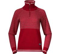 Bergans Alvdal Wool W Half Zip red/vanilla white (21497) S