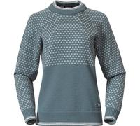 Bergans Damen Alvdal Wool Pullover, Grey sage-Vanilla White, M