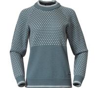 Bergans W Alvdal Wool Jumper, Grey Sage - Vanilla White / L, Damen Pullover