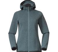 Bergans Damen Kamphaug Knitted Hoodie Jacke, grey sage, L
