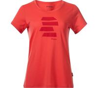 Bergans Damen Rabot Mount Wool T-Shirt, Peachy red-fire red PTA, S