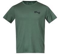 Bergans Graphic Wool Tee - Dark Jade Green/Navy Blue - L