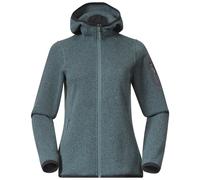 Bergans W Kamphaug Knitted W Hoodie, Grey Sage / L, Damen Midlayer