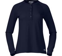 Bergans Lysebu Wool Henley Damen Longsleeves Merino blau Größe S Trekking Schnell trocknend Merinowolle | Lyocell (Tencel™)