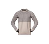 Bergans M Alvdal Wool Jumper, Vanilla White - Solid Dark Grey / L, Herren Pullover