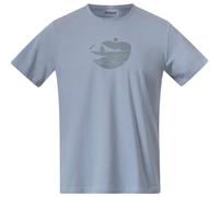 Bergans Nordmarka Organic Cotton Print Tee Men husky blue/husky blue sunset (25617) M