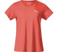 Bergans Women's Rabot Emblem Wool Tee Peachy Red M