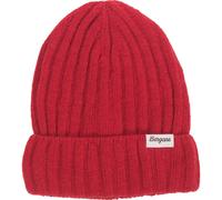 Bergans Rabot Mount Rib Wool Mütze (Größe ONE SIZE, rot)