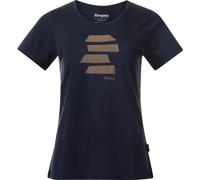 Bergans Rabot Mount Wool Tee Women navy blue/warm sand pta (25662) XL