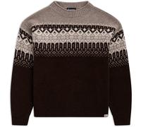 Bergans - Steiro Knitted Wool Jumper - Wollpullover, Gr. L, schwarz (DarkChocolate/RockTaupe/Creme)