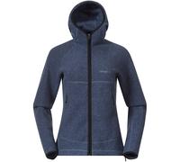 Bergans Women's Vaagaa Merino Terry Midlayer Hoodie Granite Blue S