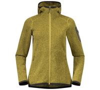 Bergans W Kamphaug Knitted Hoodie Damen Jacke - Light Olive Green - S