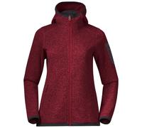Bergans W Kamphaug Knitted Hoodie, Red / XS, Damen Jacke