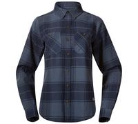 Bergans W Nordmarka Flannel Shirt, Granite Blue - Navy Blue Check / XS, Damen Hemden