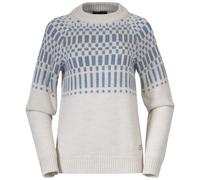 Bergans W Nordmarka Merino Jumper, Vanilla White - Husky Blue / M, Damen Pullover