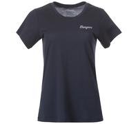 Bergans W Rabot Emblem Wool Tee, Navy Blue / M, Damen Kurzarmshirt