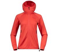 Bergans W Rabot Merino Tech Midlayer Hoodie, Peachy Red / M, Damen Midlayer