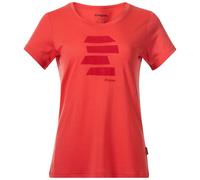 Bergans W Rabot Mount Wool Tee Damen Kurzarmshirt - Peachy Red - Fire Red Pta