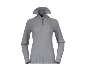 Bergans W Ulriken Merino Jumper Damen Midlayer - Magnesium Grey - L
