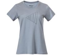 Bergans W Vaagaa Adventure Merino Tee Damen Kurzarmshirt - Husky Blue - Husky Blue Triangle