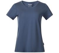 Bergans W Vaagaa Adventure Merino Tee, Granite Blue - Warm Sand Mgv / XL, Damen Kurzarmshirt