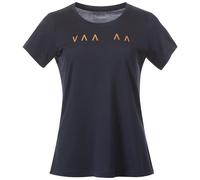 Bergans W Vaagaa Explore Merino Tee Damen Kurzarmshirt - Navy Blue - Faded Orange Missing G