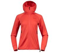 Bergans - Women's Rabot Merino Tech Midlayer Hoodie - Merinohoodie, Gr. XS, rot (PeachyRed)