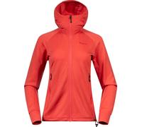 Bergans Women's Rabot Merino Tech Midlayer Hoodie Peachy Red S