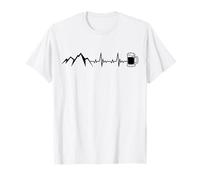BERGE HERZSCHLAG BIER X Frequenz Puls Berge Berg Bier Fun T-Shirt