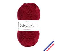 Bergère de France - CALINOU - Wolle zum stricken und häkeln (50g) - 25% Merinowolle - 5 mm - Ideal für die Babyausstattung - Rot (CARMIN)