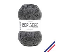 Bergère de France - CALINOU - Wolle zum stricken und häkeln (50g) - 25% Merinowolle - 5 mm - Ideal für die Babyausstattung - Grau (POIVRE)