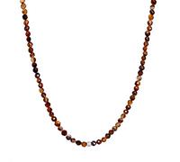 BERGERLIN Tigerauge Halskette braun - braune Kette - Silber - M-L