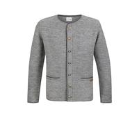 Bergfeuer Herren Trachtenjanker Castello Strickjacke, Hellgrau, 48 EU