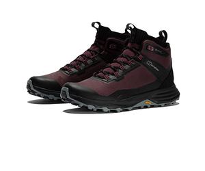 Berghaus Damen VC22 Multisport Gore-Tex Wanderstiefel, wasserdicht, mittelhoch | Strapazierfähig | Wasserdicht | Atmungsaktiv | Gore-Tex | Vibram Schuhe, Weinrot/Schwarz, 7.5
