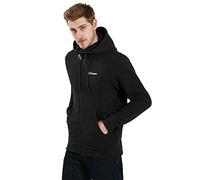 Berghaus Herren Logo Full Zip Hoodie, zusätzliche Wärme, extra bequem, Schwarz, XS